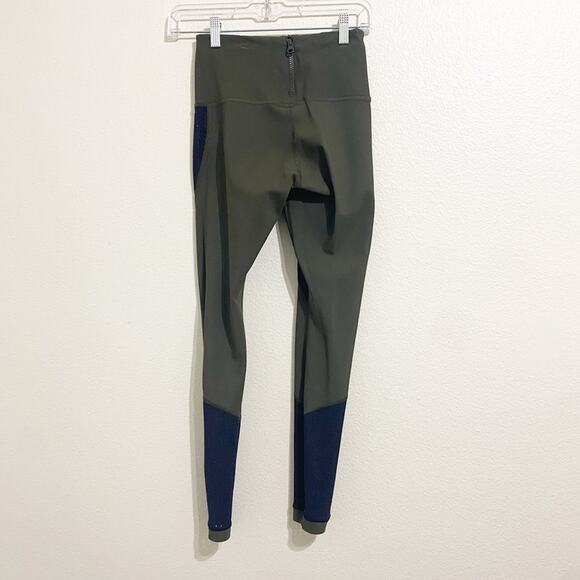 lululemon green mesh zipper high waisted leggings size 2 - Picture 5 of 8